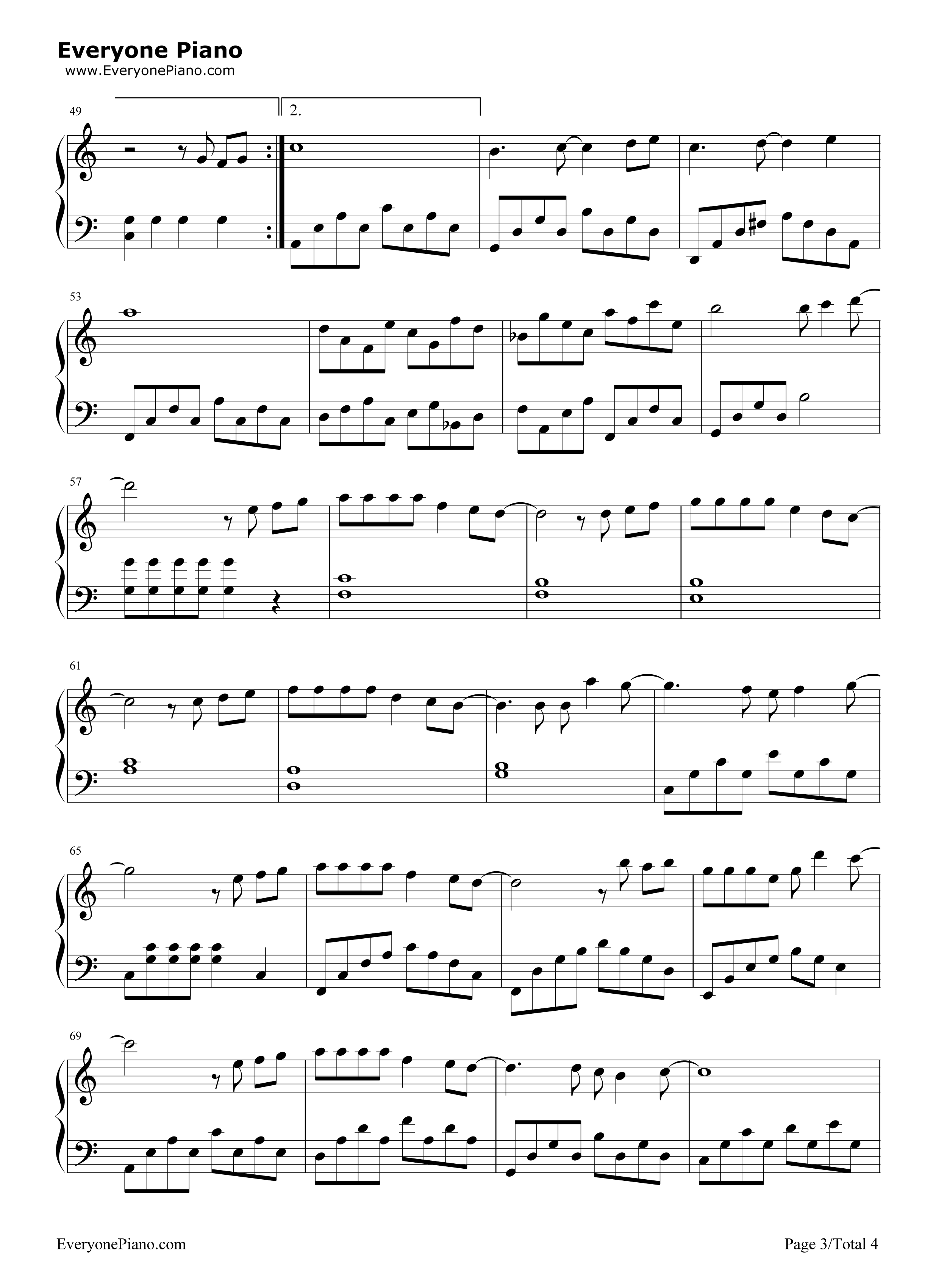 什么歌-捉妖记2主题曲五线谱预览3