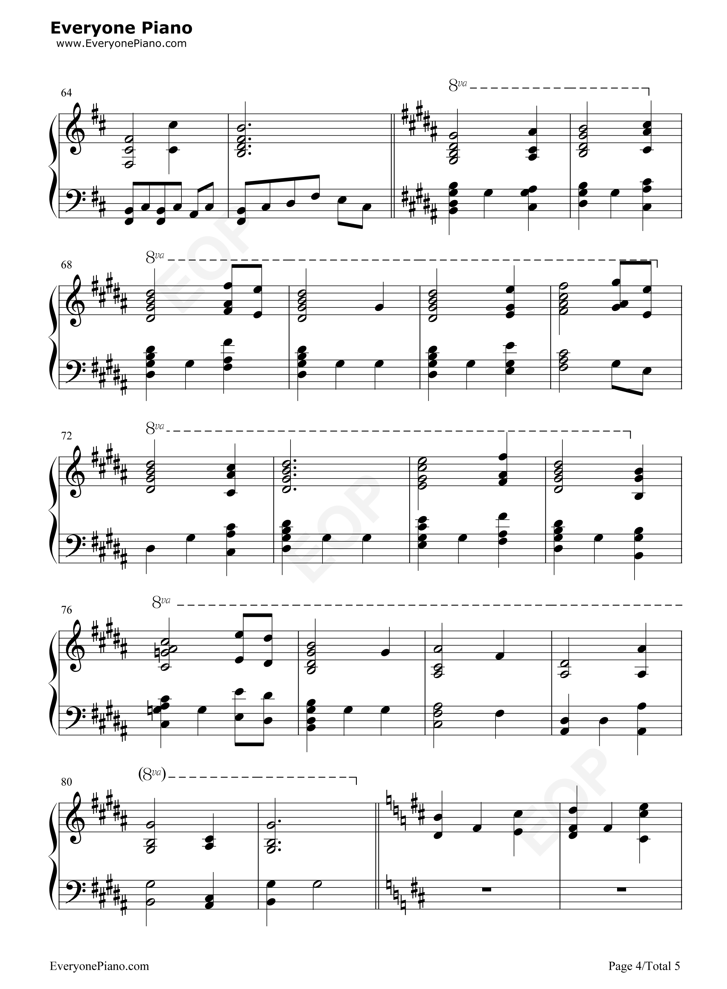 Davy Jones-戴维琼斯之曲-加勒比海盗2聚魂棺OST五线谱预览4