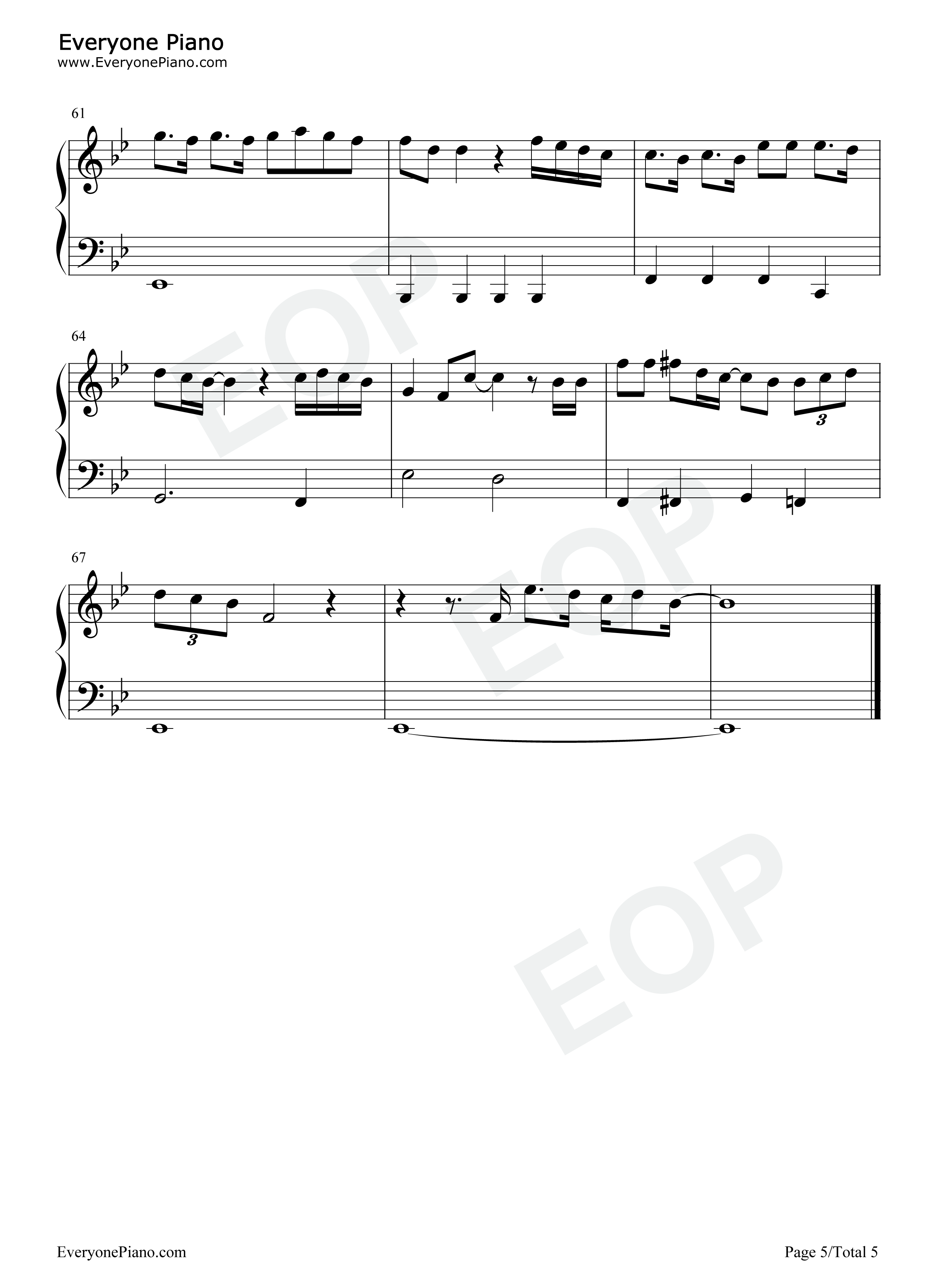 In the Stars-Benson Boone五线谱预览5