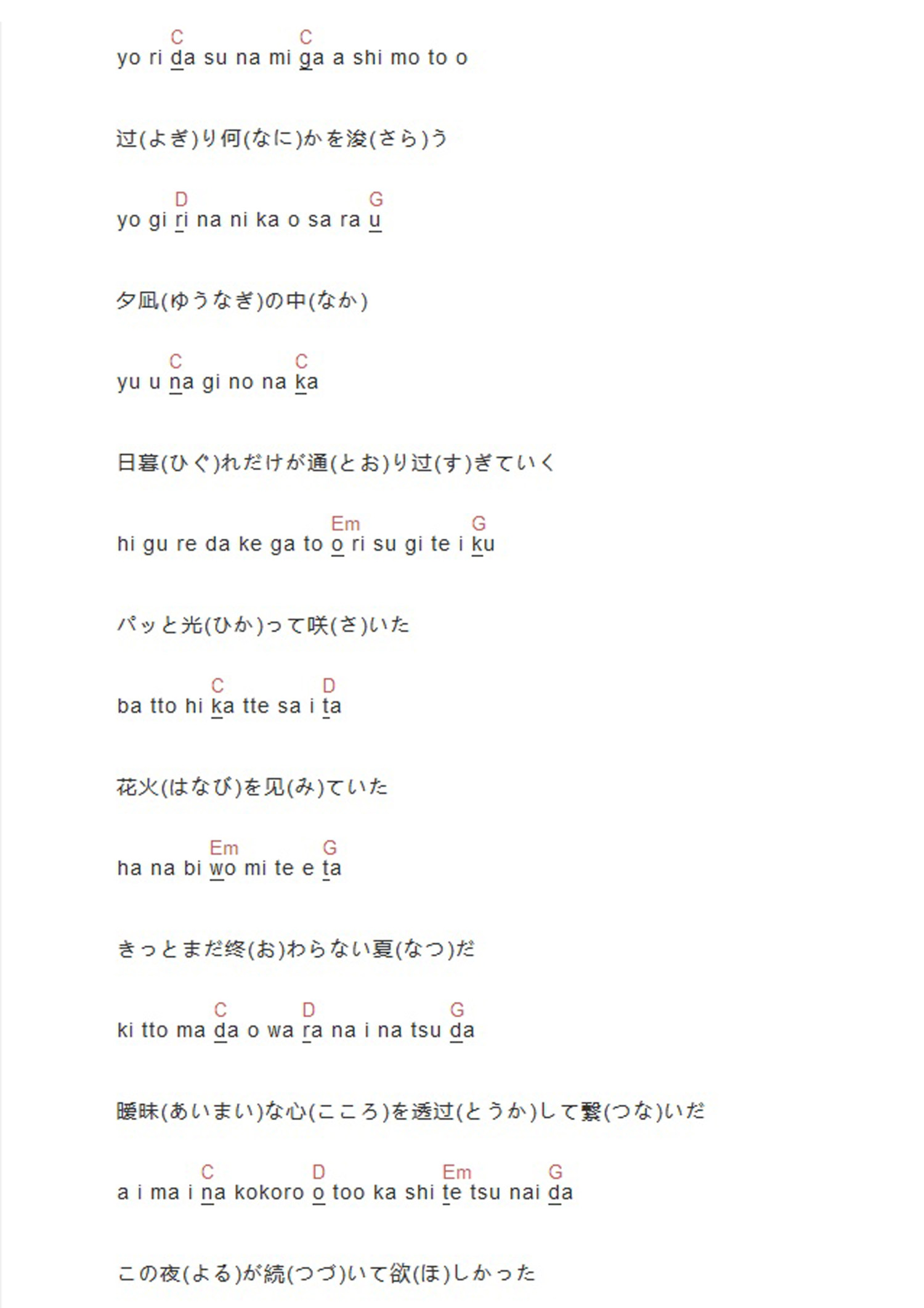 《打上火花吉他谱》_DAOKO/米津玄师_C调_吉他图片谱2张 图2
