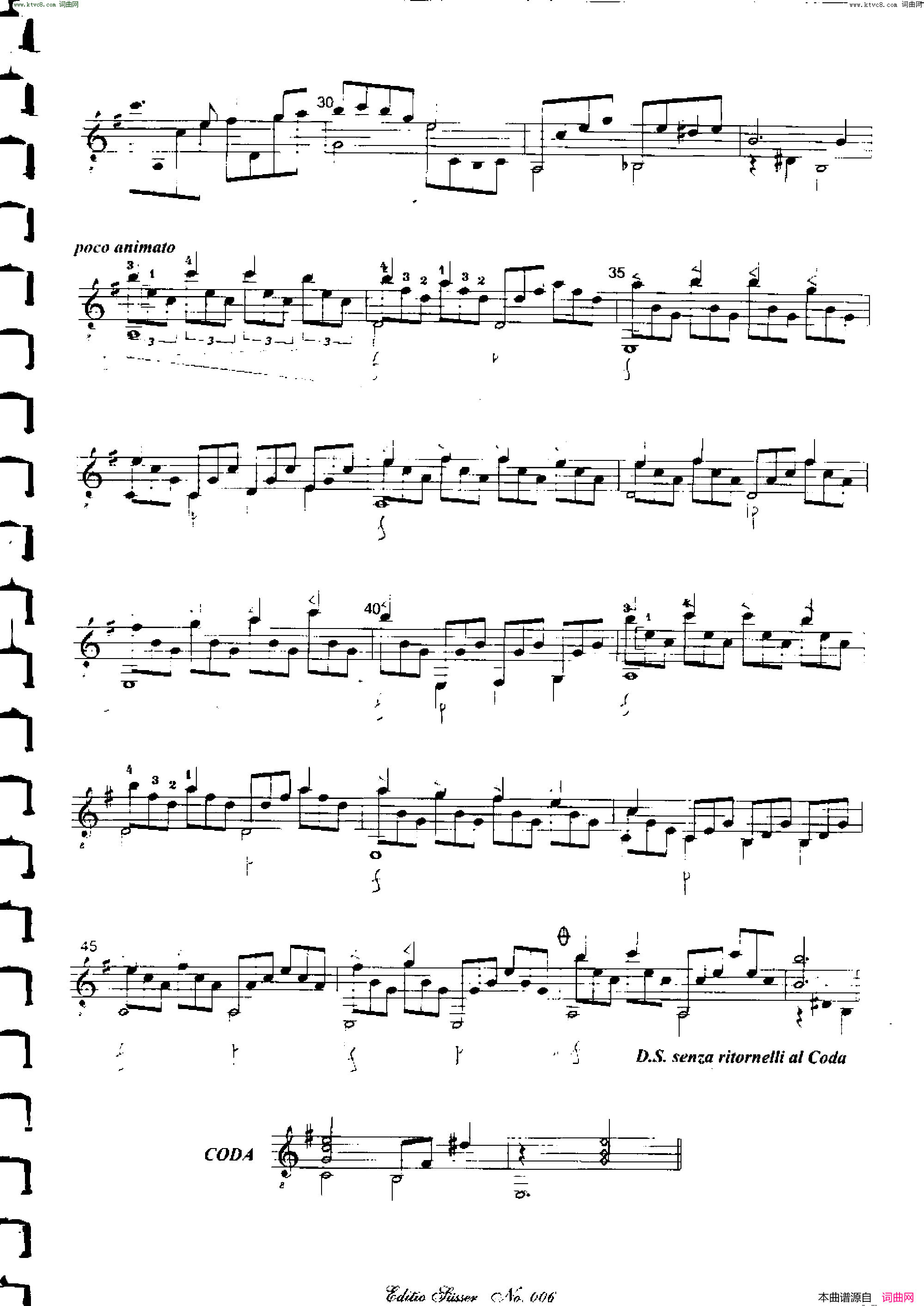 Classical guitar－Susser Ctibor_No 6, Fantazie ze sveta mineralu简谱